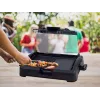 Beper 90.871 barbacoa eléctrica, placa antiadherente de 39 x 29 cm, tapa de cristal, 2200 W, negra