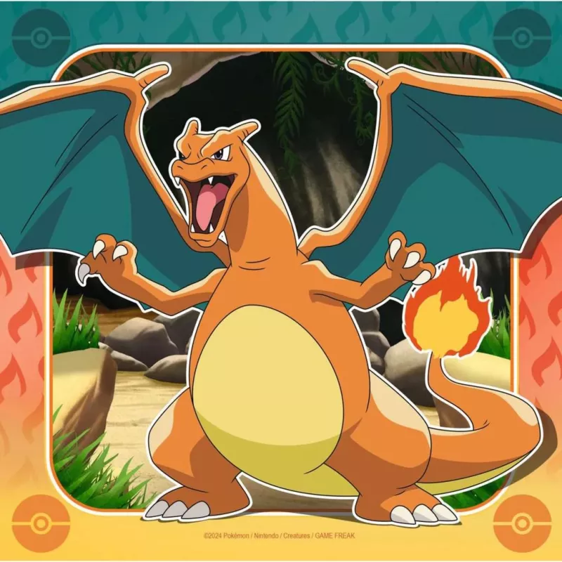 Puzle Ravensburger Pikachu, Charizard y Eevee — 147 piezas, a partir de 5 años, 210 × ? mm
