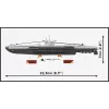 Modelo a escala de submarino Cobi Type VIIC 1:300, set 4857