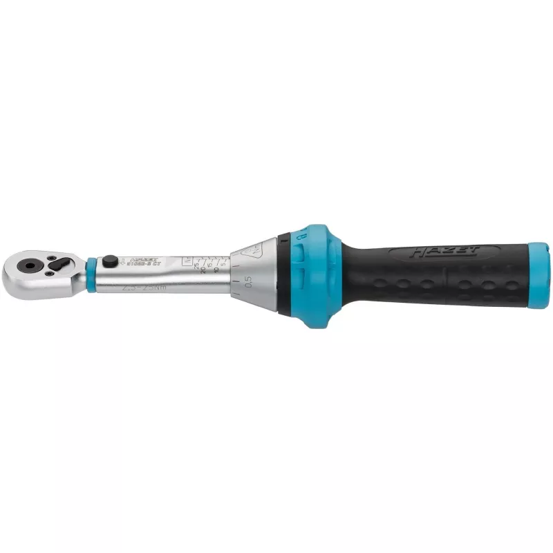 Llave dinamométrica 5108B-3CT para puntas, 1/4 (azul/negro, carraca reversible)
