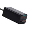 Baseus GaN3 Pro CCGP000101 cargador de sobremesa 100 W, 2x USB-C + 2x USB-A, PD 3.0, QC 4.0+, cable de 1,5 m, negro
