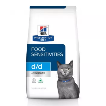 HILL'S PRESCRIPTION DIET Feline d/d pienso para gatos pato, guisantes 1,5 kg