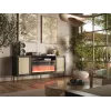 Cómoda JUTA EF + chimenea eléctrica 202x39.5x85 negro + linol calabria