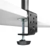Soporte de mesa Maclean MC-967 doble vertical para monitor, soporte de pantalla VESA máx. 100x100, 13-27, 2x 9 kg, recubierto en polvo, inclinable, giratorio, ajustable