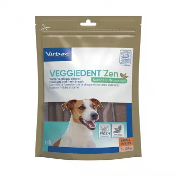 VIRBAC Veggiedent ZEN S snack dental para perros, talla pequeña