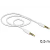 Cable de audio 3,5mm DeLOCK 83439 0,5m blanco