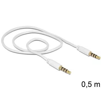 Cable de audio 3,5mm DeLOCK 83439 0,5m blanco