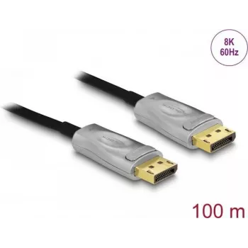 DeLOCK Cable óptico activo DisplayPort 1.4 8K 100 m