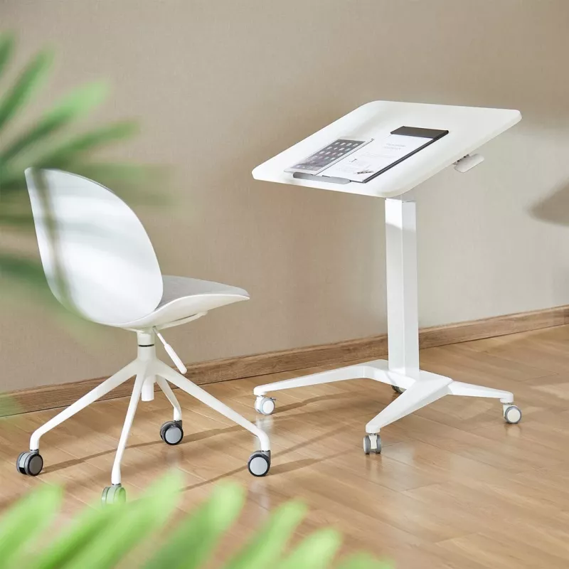 Mesa móvil para portátil MACLEAN MC-453W con regulación neumática de altura, altura máx. 109 cm
