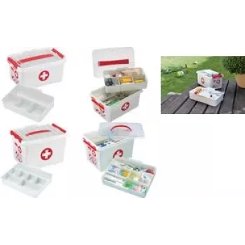 Caja de almacenamiento Sunware Rectangular Rojo Blanco