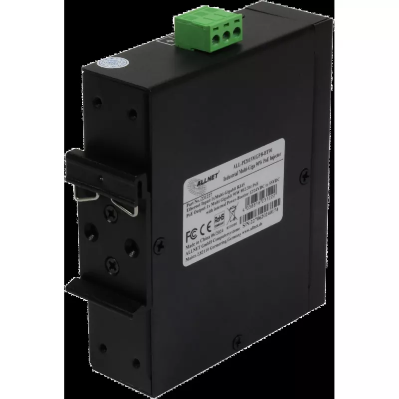Inyector PoE ALLNET ALL-PI2015MGPB-B Power-Booster 90W — inyector PoE++ MultiGigabit industrial