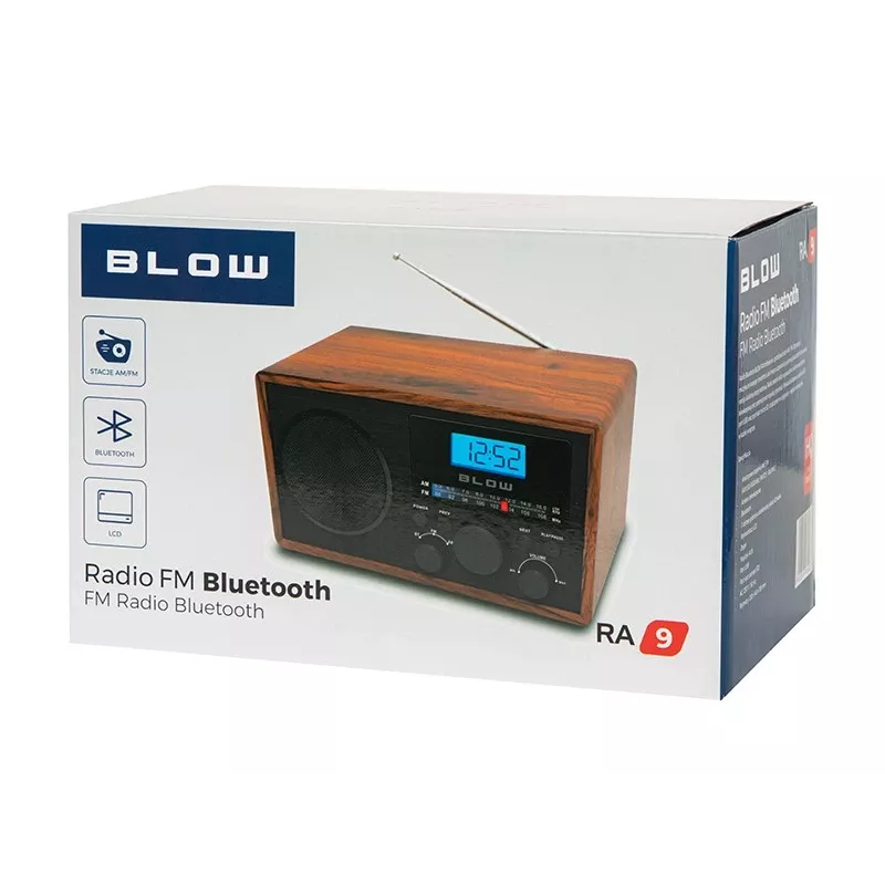 Radio AM/FM analógica portátil BLOW RA9 V.2 — recepción AM y FM, a pilas, sintonización analógica