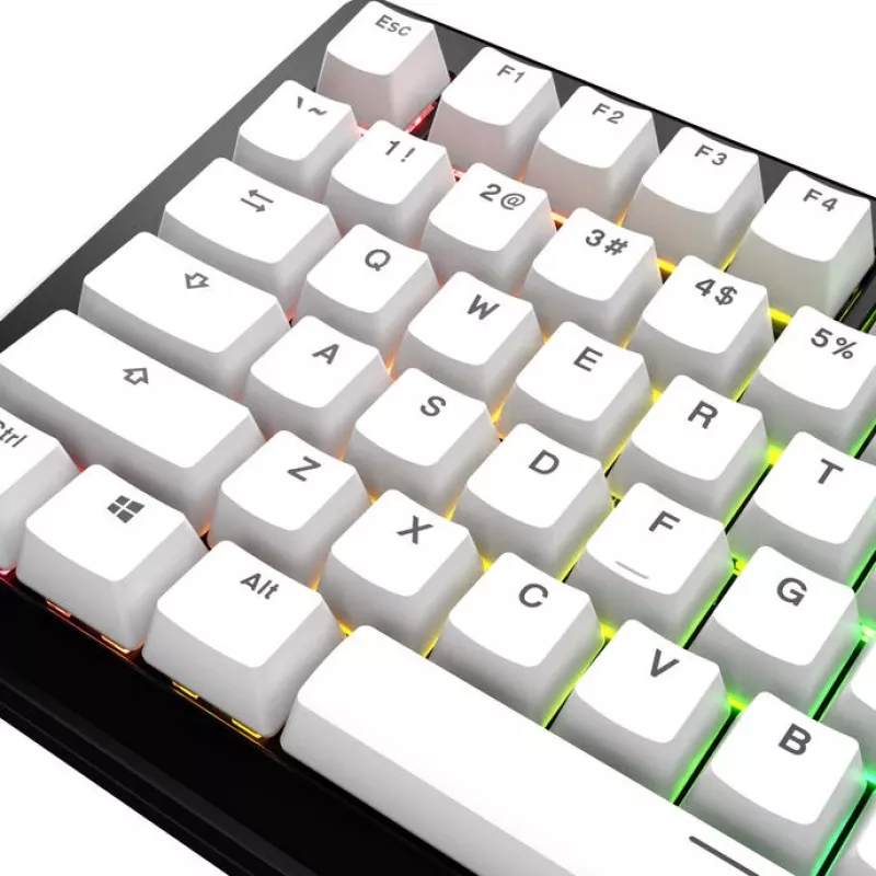 Keycaps GLORIOUS GPBT Basics PBT Dye-Sub Classic Blanco distribución ANSI