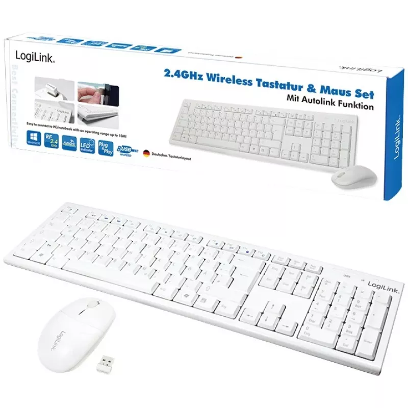Conjunto inalámbrico de teclado y ratón LogiLink ID0104W