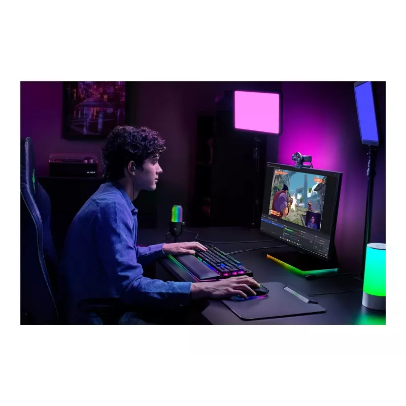 Razer | Webcam | Kiyo V2 | MJPEG hasta 4K 30 FPS, 1080p 60 FPS, YUY2 hasta 4K 15 FPS, 1080p 60 FPS, NV12 hasta 4K 20 FPS, 1080p 60 FPS