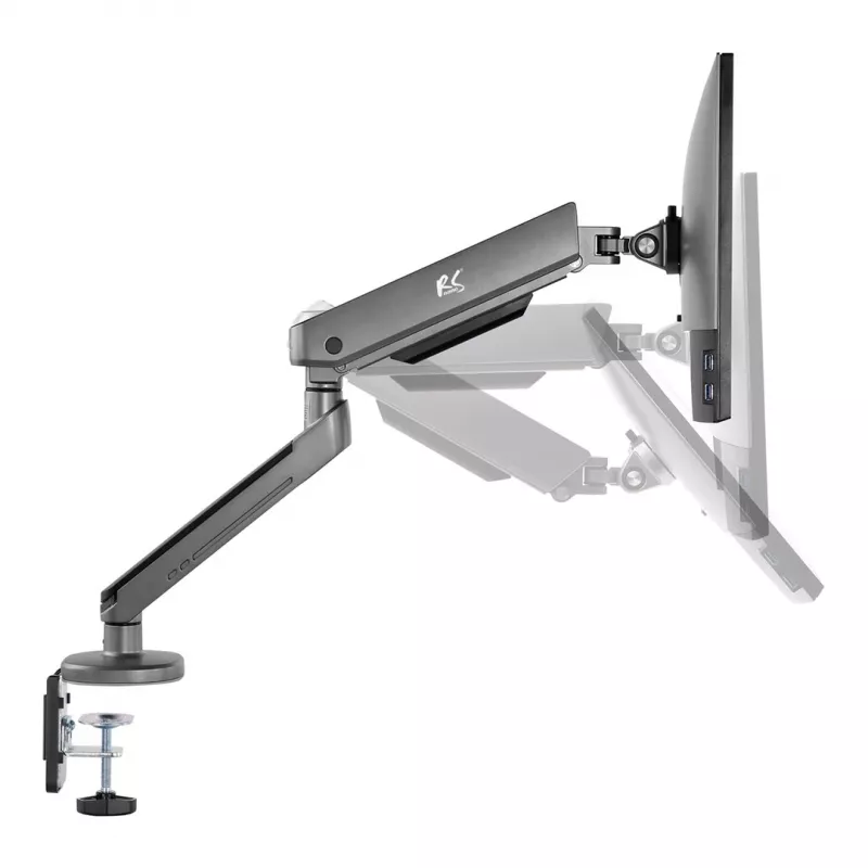 Soporte para monitor gaming NanoRS 17-32 con iluminación LED RGB soporte de mesa regulable en altura giratorio inclinable máx. 9 kg VESA 75x75 / 100x100