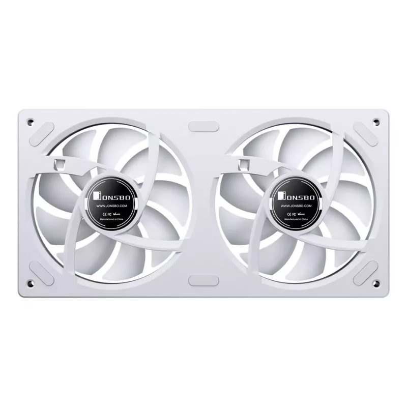 Ventilador Jonsbo ZA-240 ARGB Infinity Mirror de 240 mm blanco, dos ventiladores de 120 mm, soporte PWM