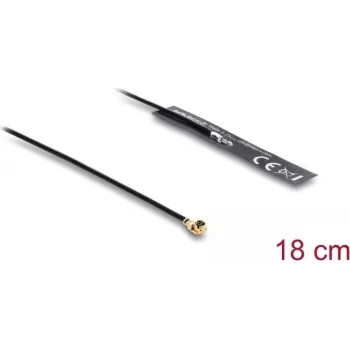Antena DELOCK 2,4 GHz omnidireccional 3,4 dBi conector macho I-PEX MHF® I con cable FPC de 18 cm para montaje interno adhesivo