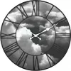 NeXtime Reloj 3037 Clouds, Ø39 cm, pared, negro