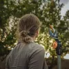 Tijera de podar Fiskars UPX82 yunque — tijera de podar de mano para ramas leñosas, negra/azul/gris