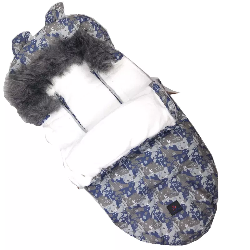 Saco de dormir para cochecito Extralink Kdiki con capucha con orejas, 100 cm