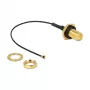 Cable coaxial DeLOCK 12464 0,1 m RP-SMA MHF IV HSC MXHP32 negro