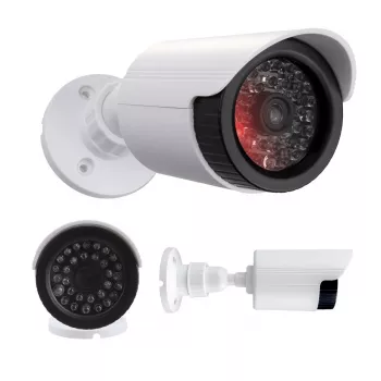 Cámara domo falsa con LED IR, CEE IR1800 W — simulacro de vigilancia no funcional