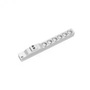 Bachmann 333.411 regleta de enchufes 6 tomas AC 1U gris plata