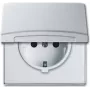 BUSCH-JAEGER Toma de corriente SCHUKO IP44 20EUGK-33-101 AW44 Tapa 20EUGK-33-101 (20EUGK-33-101)