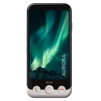 Doro Aurora A10 Plus bone smartphone para mayores de 4,5 pulgadas 64 GB Dual‑SIM Android 14 (8960)