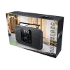 Muse M-091R radio portátil, FM/AM, pantalla LCD, alarma, entrada AUX, alimentación por red/pilas, negra