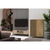 Vitrina KAMARO 2DD estrecha/GŁ roble ARTISAN