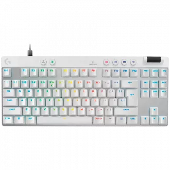 LOGITECH G PRO X TKL RAPID teclado gaming - BLANCO - US INT'L - USB - EMEA28i-935 - LINEAR