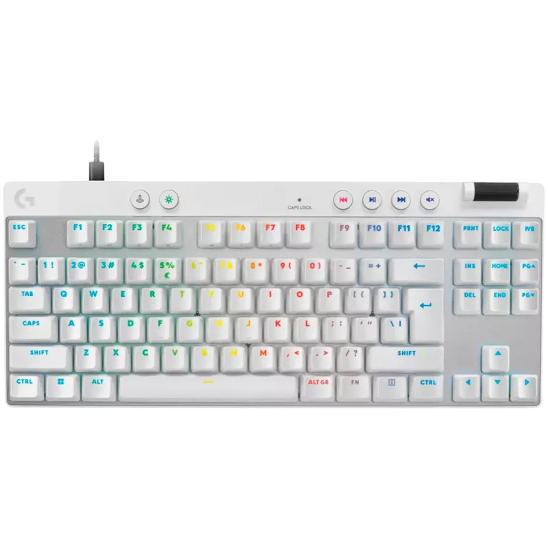 LOGITECH G PRO X TKL RAPID teclado gaming - BLANCO - US INT'L - USB - EMEA28i-935 - LINEAR