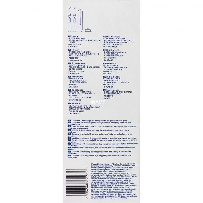 Cepillo de dientes eléctrico BRAUN Oral-B iO Series 3N — negro/azul, 2 mangos