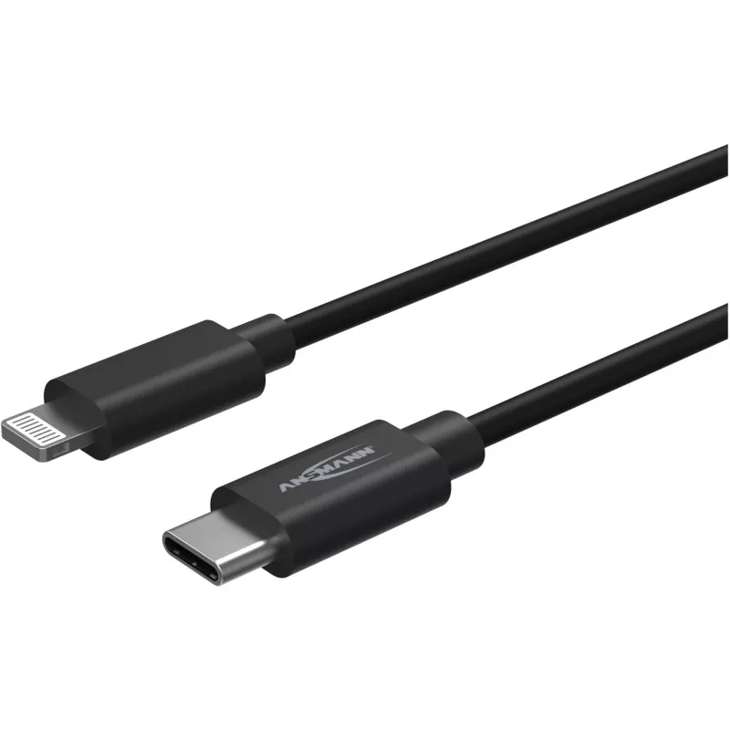 Cable para móvil Ansmann 1700-0106 negro USB C Lightning 0,12 m