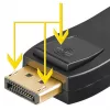 Wentronic Goobay adaptador DisplayPort a HDMI 1.1, conector hembra HDMI estándar (tipo A) - conector hembra HDMI estándar (tipo A) > conector macho DisplayPort (51719)