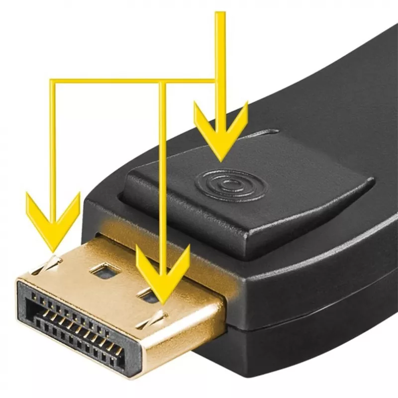Wentronic Goobay adaptador DisplayPort a HDMI 1.1, conector hembra HDMI estándar (tipo A) - conector hembra HDMI estándar (tipo A) > conector macho DisplayPort (51719)