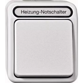 MERTEN Interruptor de parada de emergencia/conmutador para calefacción MEG3448-8029 1 polo con luz de control Gris claro AQUASTAR MEG3 MEG3448-8029 (MEG3448-8029)