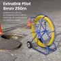 Guía pasacables Extralink EX.30905 varilla de fibra de vidrio FRP 8 mm, 250 m, amarillo