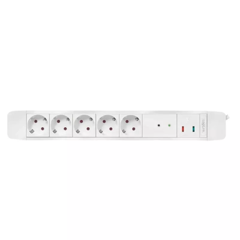 Regleta de enchufes LogiLink LPS402 1,5 m 5 tomas AC para interior blanco