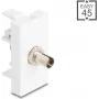 Adaptador de fibra óptica DELOCK 90915 ST Simplex BU a ST Simplex blanco
