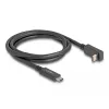 Delock - Cable USB - USB-C de 24 contactos (M) a USB-C de 24 contactos (M) en ángulo - USB 3.2 Gen 2 - 3 A - 1,0 m - USB Power Delivery (60 W), compatible con 4K 144 Hz (3840 x 2160), hasta 10 Gbit/s
