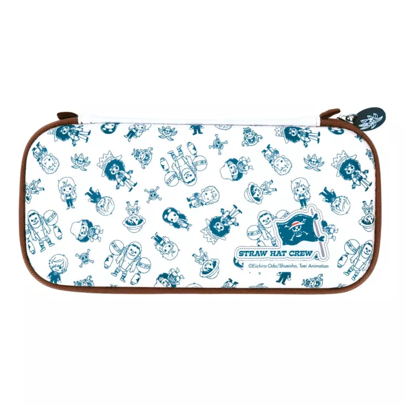 Funda de transporte FR-TEC One Piece Bag Chibi Nintendo Switch azul marrón blanco