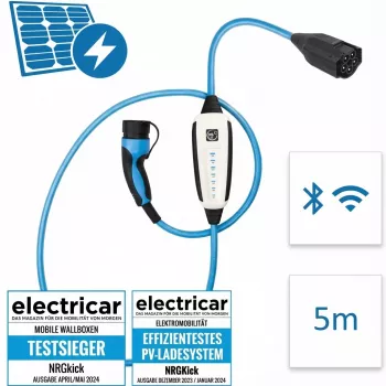 Set de cable de carga NRGkick 32A 5 m con adaptador Optimal GSM WLAN