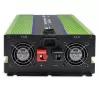 Qoltec Monolith Convertidor de tensión | Carga de batería | SAI | 2000W | 4000W | 12V a 230V | Onda senoidal pura | LCD negro-verde