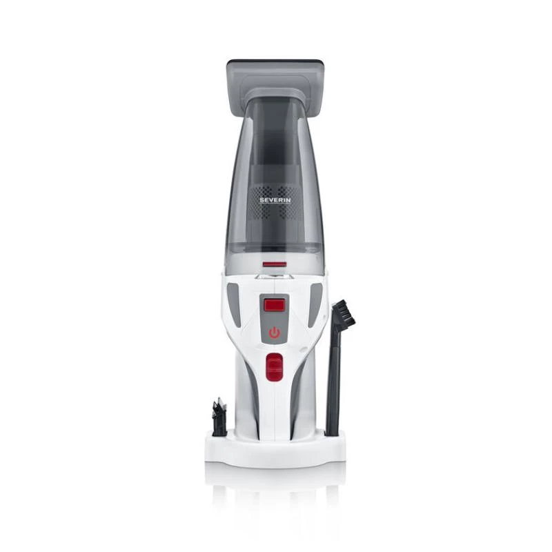 Severin HV 7146 Aspirador de escoba/eléctrico Batería Seco y húmedo UltraFine 120 W Gris, Rojo, Blanco 2,2 Ah