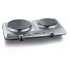 Placa de cocina de sobremesa Severin DK 1014 con placa cerrada 2 zonas control por mandos giratorios