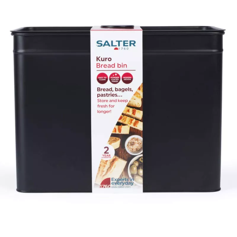 Panera Salter BW124581EU7 diseño Kuro de acero – almacenamiento de acero inoxidable para pan y bollería