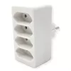 Regleta de enchufes Bachmann 921.273 – 4 tomas europeas, PVC blanco